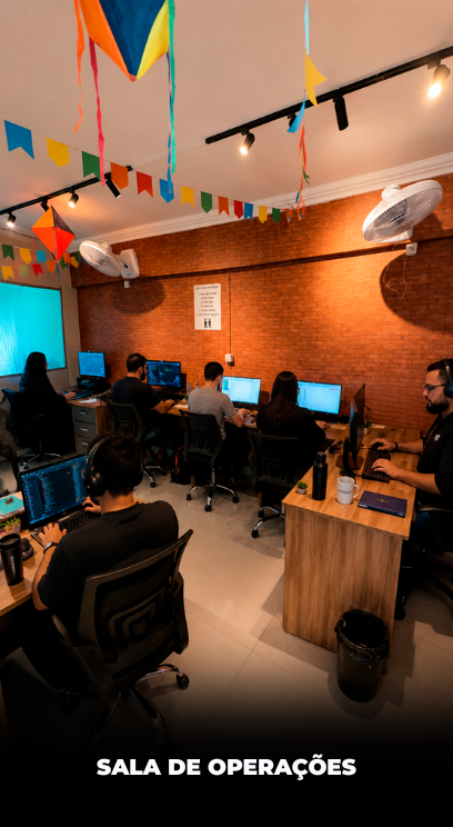 Group of colleagues working together at a shared workspace